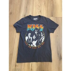 KISS Rock And Roll All Nite Graphic T-Shirt Men's Medium Black Band Tee